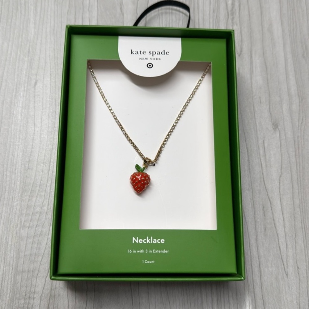 Kate Spade Strawberry Pendant Necklace price firm